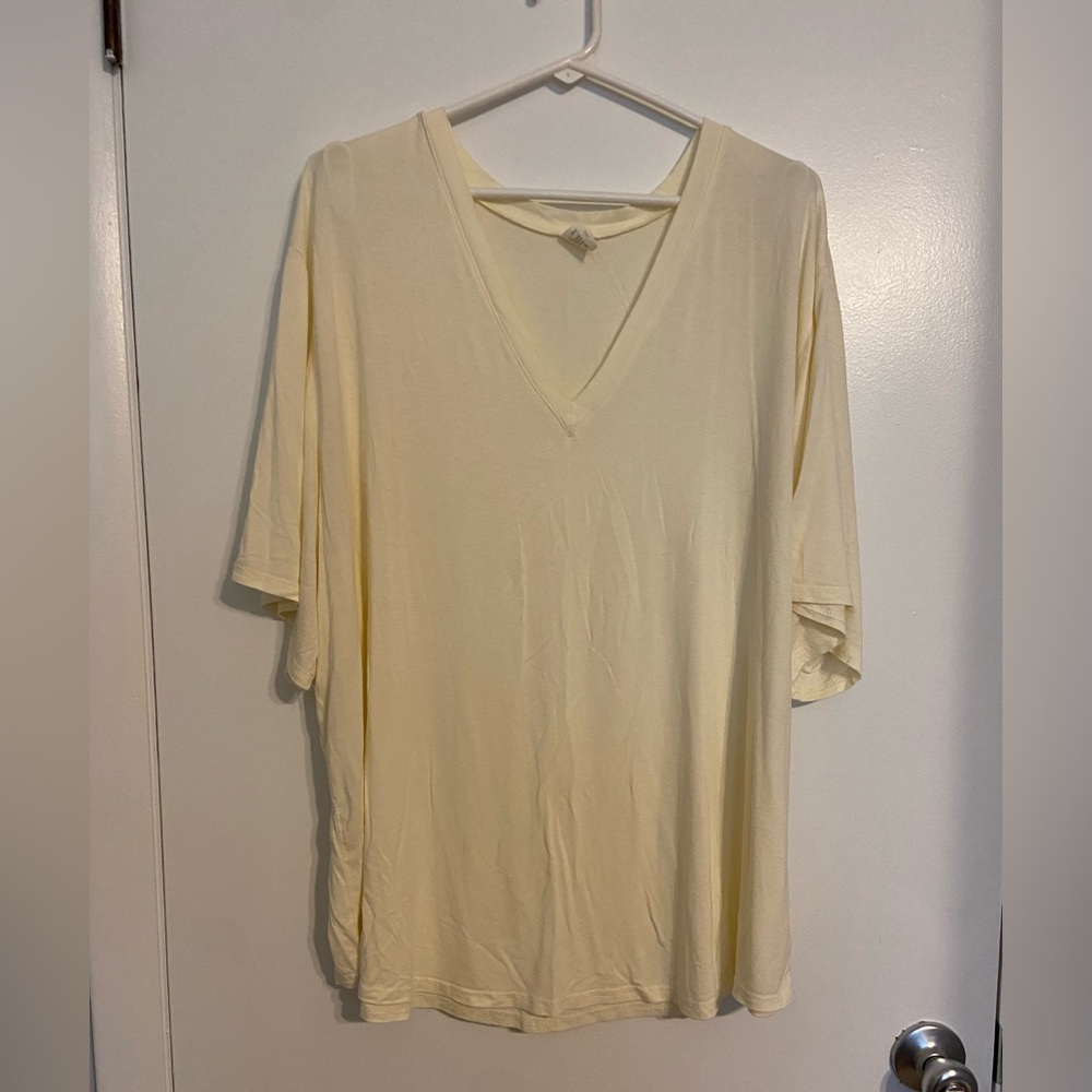 Sew In Love Cream V-Neck Top